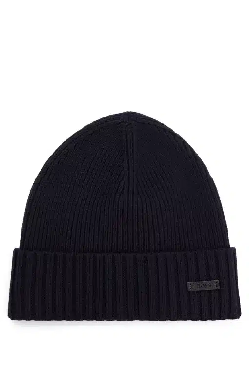 Boss Fati Beanie Dark Blue