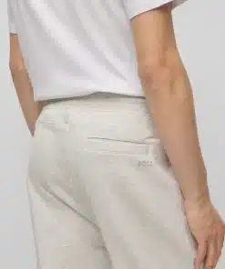 Boss Cotton Terry Tracksuit Bottoms Light Grey