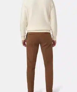 Oscar Jacobson Denz Turn Up Chinos Brown
