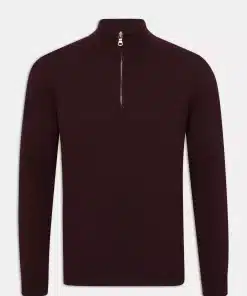 Oscar Jacobson Patton Half Zip Cherry