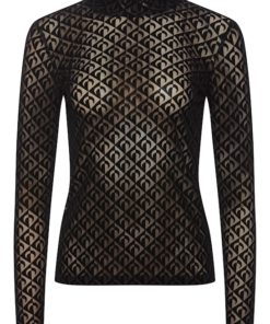 Rue de Femme Roll Neck Blouse Black
