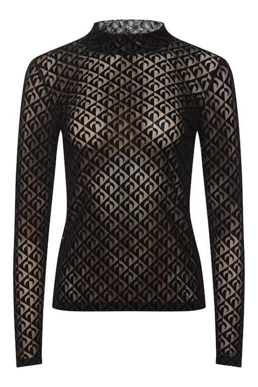 Rue de Femme Roll Neck Blouse Black
