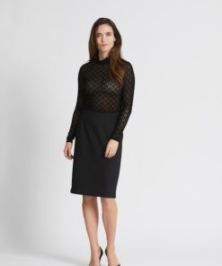 Rue de Femme Roll Neck Blouse Black
