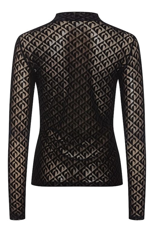 Rue de Femme Roll Neck Blouse Black