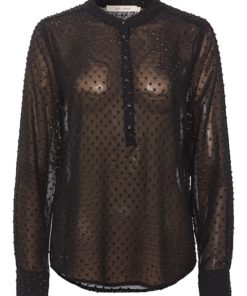 Rue de Femme Dot Shirt Black