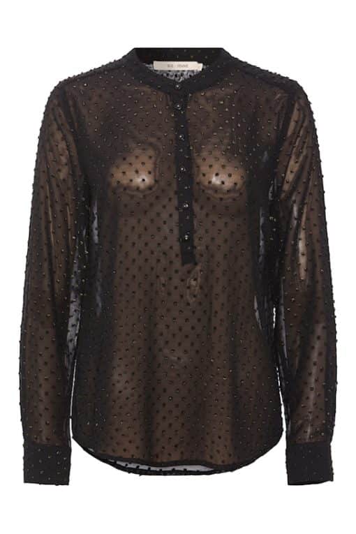 Rue de Femme Dot Shirt Black