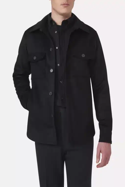 Oscar Jacobson Maverick Overshirt Black