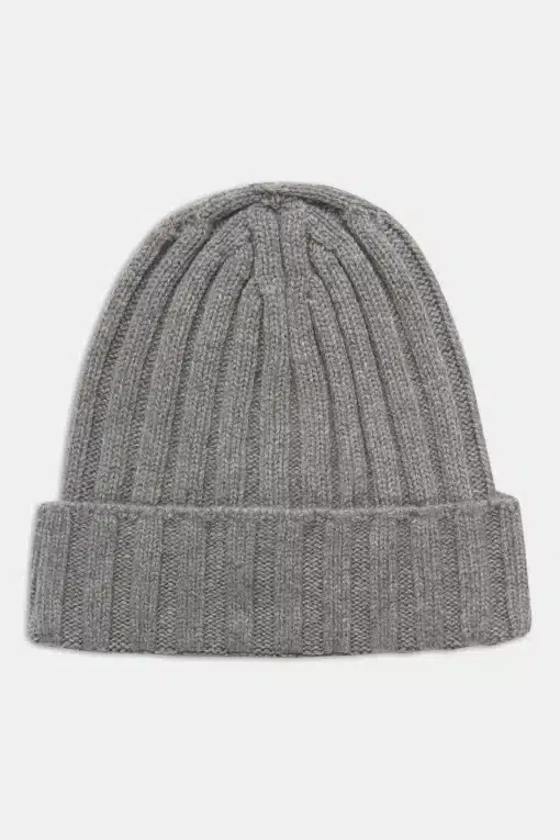Oscar Jacobson Knitted cashmere hat Light Grey