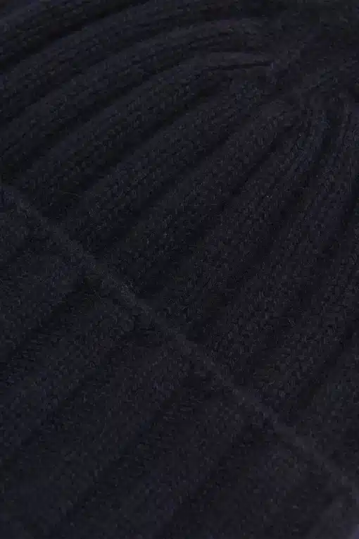 Oscar Jacobson Knitted Cashmere Hat Dark Blue