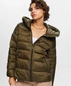 Esprit Quilted Jacket Dark Khaki