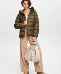 Esprit Quilted Jacket Dark Khaki