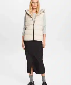 Esprit Quilted Vest Cream Beige