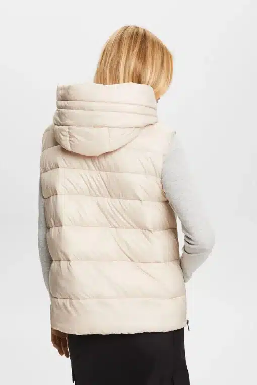 Esprit Quilted Vest Cream Beige