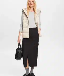 Esprit Quilted Vest Cream Beige