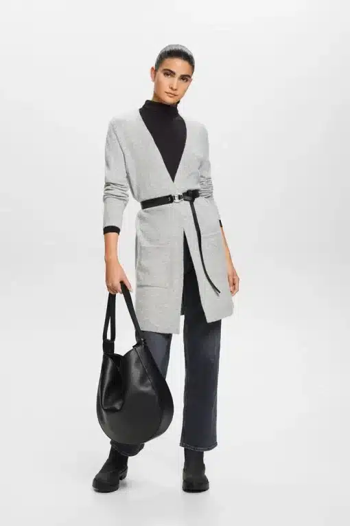 Esprit Long Cardigan Light Grey