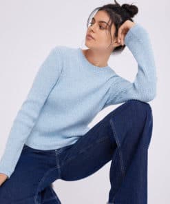 Envii Enhack Knit Whiteblue Melange