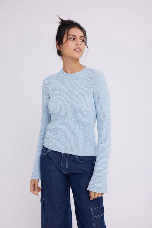 Envii Enhack Knit Whiteblue Melange