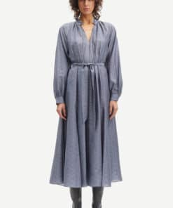 Samsoe & Samsoe Karookhi Long Dress Blue Granite Whizz