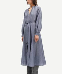 Samsoe & Samsoe Karookhi Long Dress Blue Granite Whizz