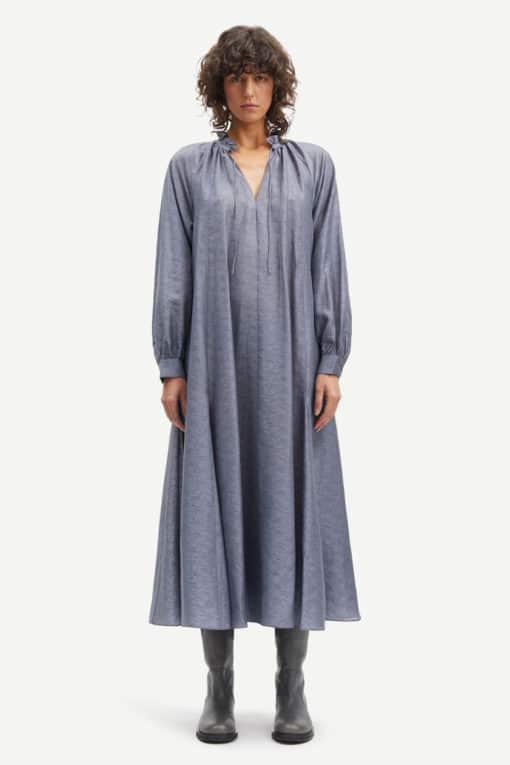 Samsoe & Samsoe Karookhi Long Dress Blue Granite Whizz