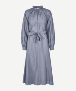 Samsoe & Samsoe Karookhi Long Dress Blue Granite Whizz