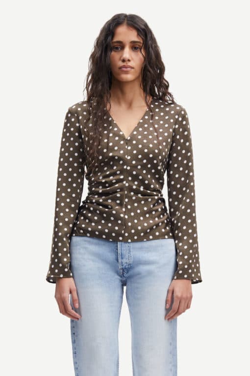 Samsoe & Samsoe Ivanka Blouse Dott Brown
