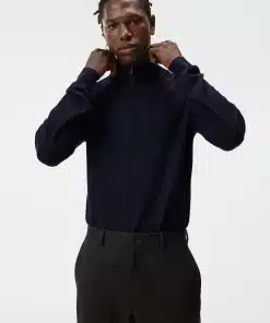 J.Lindeberg Kiyan Quarter Zip Sweater Navy