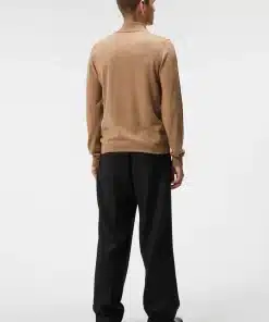 J.Lindeberg Kiyan Quarter Zip Sweater Chipmunk Melange