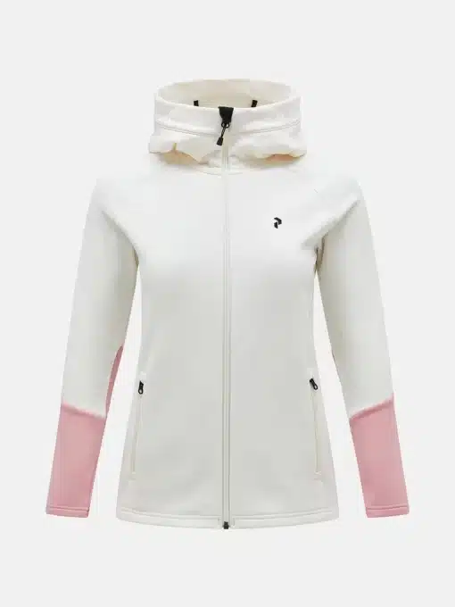 Peak Performance Rider Zip Hood Women Vintage White/Warm Blush