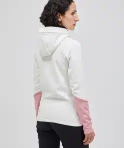 Peak Performance Rider Zip Hood Women Vintage White/Warm Blush