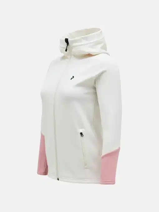 Peak Performance Rider Zip Hood Women Vintage White/Warm Blush