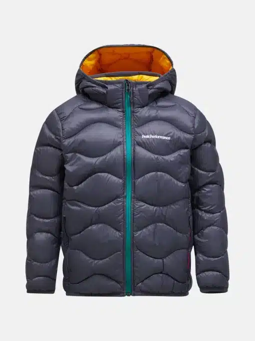 Peak Performance Helium Down Hood Jacket Junior Motion Grey