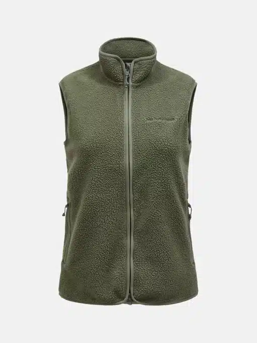 Peak Performance Pile Vest Women Pine Needle