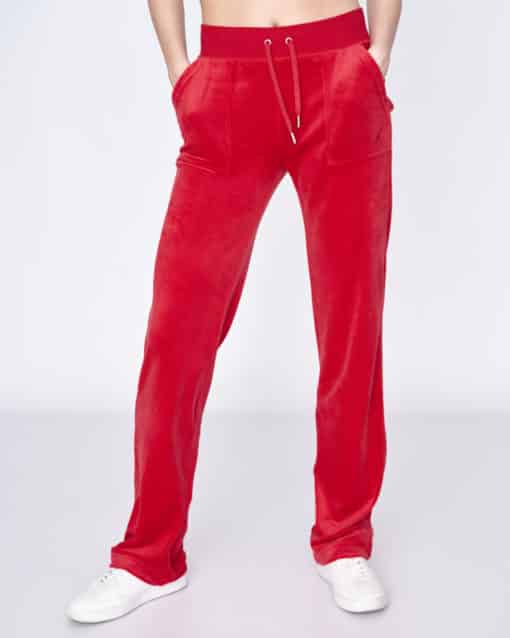 Juicy Couture Classic Velour Del Ray Pocket Pant Astor Red