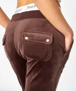 Juicy Couture Classic Velour Del Ray Pant Java