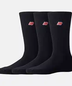 New Balance Patch Logo Crew 3 Pairs Black
