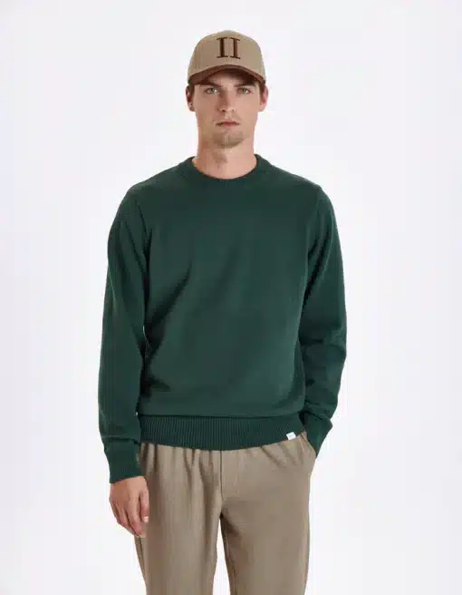 Les Deux Gary Cotton Knit Pine Green
