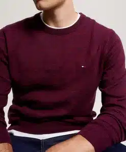 Tommy Hilfiger Pima Cotton Cashmere Sweater Rouge/Desert Sky Mouline
