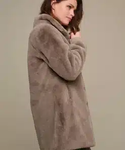 Rino & Pelle Nonna Faux Fur Coat Taupe