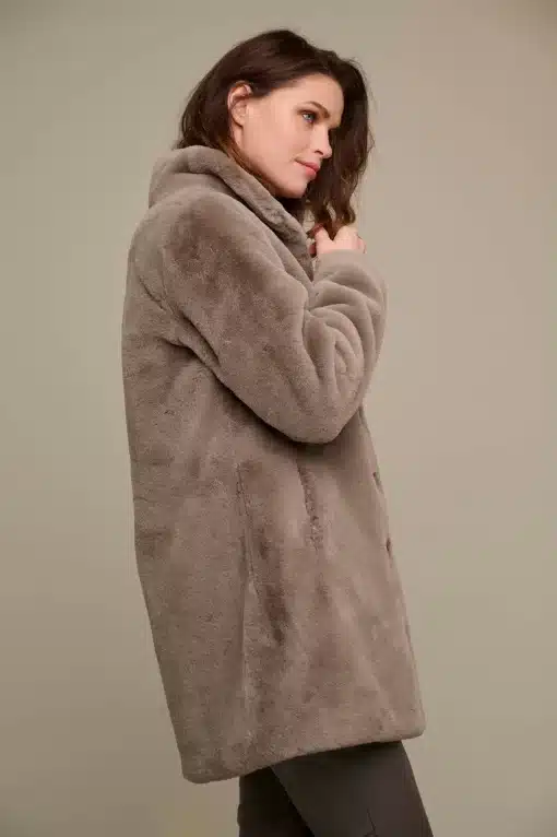 Rino & Pelle Nonna Faux Fur Coat Taupe