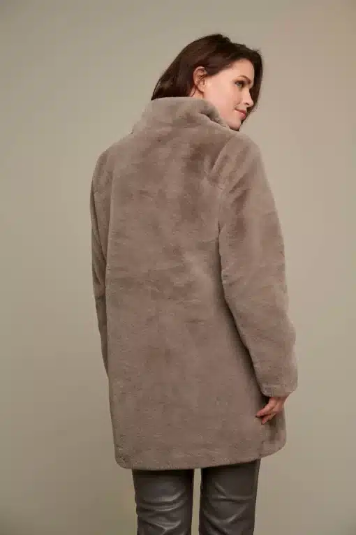 Rino & Pelle Nonna Faux Fur Coat Taupe