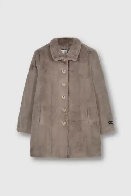 Rino & Pelle Nonna Faux Fur Coat Taupe