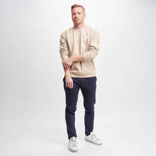 After Apparel Sweatshirt With Cutting Seams Beige