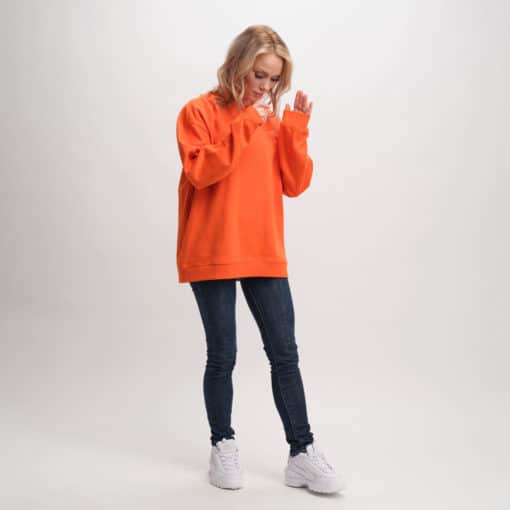 After Apparel Sweatshirt With Cutting Seams Orange