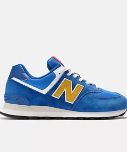 New Balance 574 Navy With Gold