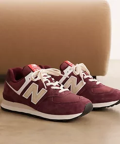 New Balance 574 Maroon With Grey