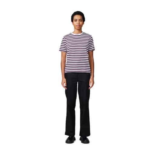 Makia Verkstad T-Shirt Women Aubergine/White