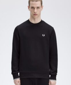 Fred Perry Crew Neck Sweatshirt Black