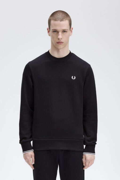 Fred Perry Crew Neck Sweatshirt Black