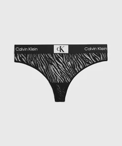 Calvin Klein Lace Thong Black